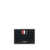 Thom Browne Blue Card-Holder With Tricolor Detail And Embossed Logo In Smooth Leather Man BLUE