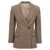 Brunello Cucinelli Brunello Cucinelli Brushed Techno Wool Chevron Blazer With Monili BROWN