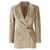 Brunello Cucinelli Brunello Cucinelli Double-Breasted Velvet Blazer Beige