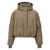 Brunello Cucinelli Brunello Cucinelli Hooded Knit Insert Down Jacket Beige