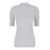 Brunello Cucinelli Grey Mock Neck T-Shirt With Short Sleeves In Cotton Woman GREY