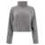 Brunello Cucinelli Brunello Cucinelli Wool And Mohair Cable Knit Turtleneck Sweater With Monili GREY