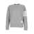 Thom Browne Grey Melange Sweatshirt With 4 Bar Tab In Cotton Man Thom Browne GREY