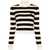 Elisabetta Franchi Elisabetta Franchi Striped Viscose Turtleneck Sweater Black