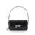 Self-Portrait Black Shoulder Bag With Crystal Bow Detail In Smooth Leather Woman Black