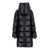 Rick Owens Black Double-Breasted Long Coat In Shiny Finish Nylon Woman Black