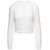 Maison Margiela White Cropped Cardigan In Angora Woman WHITE