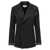 MM6 Maison Margiela Mm6 Maison Margiela Unfinished Double-Breasted Blazer Black