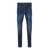 DSQUARED2 Blue Jeans With High Waist And Logo Patch In Denim Stretch Man BLUE