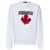 DSQUARED2 Dsquared2 Horror Maple Leaf Cool Fit Sweatshirt WHITE