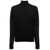 Maison Margiela Black Turtle Neck With Contrasting Stitching Detail In Wool Woman Black