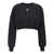 MARINE SERRE Marine Serre 'Moon Logo' Cropped Sweatshirt Black