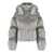 Elisabetta Franchi ELISABETTA FRANCHI STEEL SHORT HOODED PADDED JACKET Silver