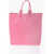 Jil Sander Leather Handbag With Removable Shoulder Strap Pink