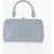 Jil Sander Leather Goji Handbag With Clip Clap Closure Light Blue