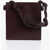 Jil Sander Leather Slim Tangle Shoulder Bag With Adjustable Strap Burgundy