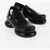 Jil Sander Chunky Sole Leather Slingback Sandals Black