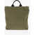 Jil Sander Canvas Shopper Bag With Leather Handles Green