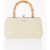 Jil Sander Coluber Skin Handbag With Bamboo Handle Beige