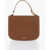 Jil Sander Leather Halo Handbag With Removable Shoulder Strap Brown