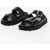 Jil Sander Leather Sandals With Double Buckle Black