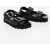 Jil Sander Leather Slingback Sandals With Double Buckle Black