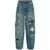 Ganni Ganni Wide-Leg Vintage Effect Cotton Jeans BLUE