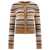 Ganni Ganni Wool Striped Cardigan Beige