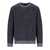 Emporio Armani EMPORIO ARMANI CHEVRON BLUE CREWNECK SWEATER Blue