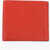 Neil Barrett Solid Color Textured Leather Bi-Fold Wallet Red