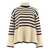 TOTÊME TOTEME Wool Striped Turtle-Neck Jumper Beige