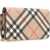 Burberry Burberry Burberry Check Fabric Wallet On Chain Beige