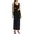 CHRISTOPHER ESBER Long Layered Effect Maxi Dress BLACK