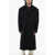 Rier Straight Fit Wool Coat With Hidden Buttoning Black