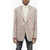 CORNELIANI Patch Pocket Gate Silk Blazer Beige