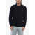 Roberto Collina Solid Color Cotton Blend Crewneck Sweater Blue