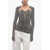 Isabel Marant Cut-Out Abstract Motif Top With Draped Detailing Black & White