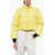 Balenciaga Patent-Effect Cropped Down Jacket Yellow