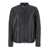 Diesel Black Bomber Jacket With D Logo Detail In Leather Man Black