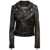 Golden Goose Black Leather Biker Jacket Golden Goose Woman Black