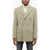 Golden Goose Double-Breasted Jacquard Virgin Wool Blazer With Peak Lapel Military Green