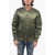 Giorgio Brato Satin Padded Bomber Jacket With Lived-In Details Military Green