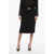 Versace Pencil Skirt With Logoed Belt Black