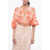 ZIMMERMANN Linen Lyre Blouse With Puffed Sleeves Orange