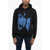 Burberry Brushed Cotton Hoodie With Front Print Black