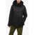 Armani Ea7 Embroidered Ski Jacket With Faux Four Detail Black