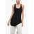 Rick Owens Drkshdw Cotton Tank Top With Raw-Cut Hem Black