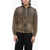 Aries Stone Washed Denim Hooded Jacket With Front Zip Brown