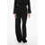 Alexander McQueen Double-Pleated Wide Leg Wool Pants Black