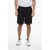 Off-White Solid Color Swim Shorts With Contrast Details Black